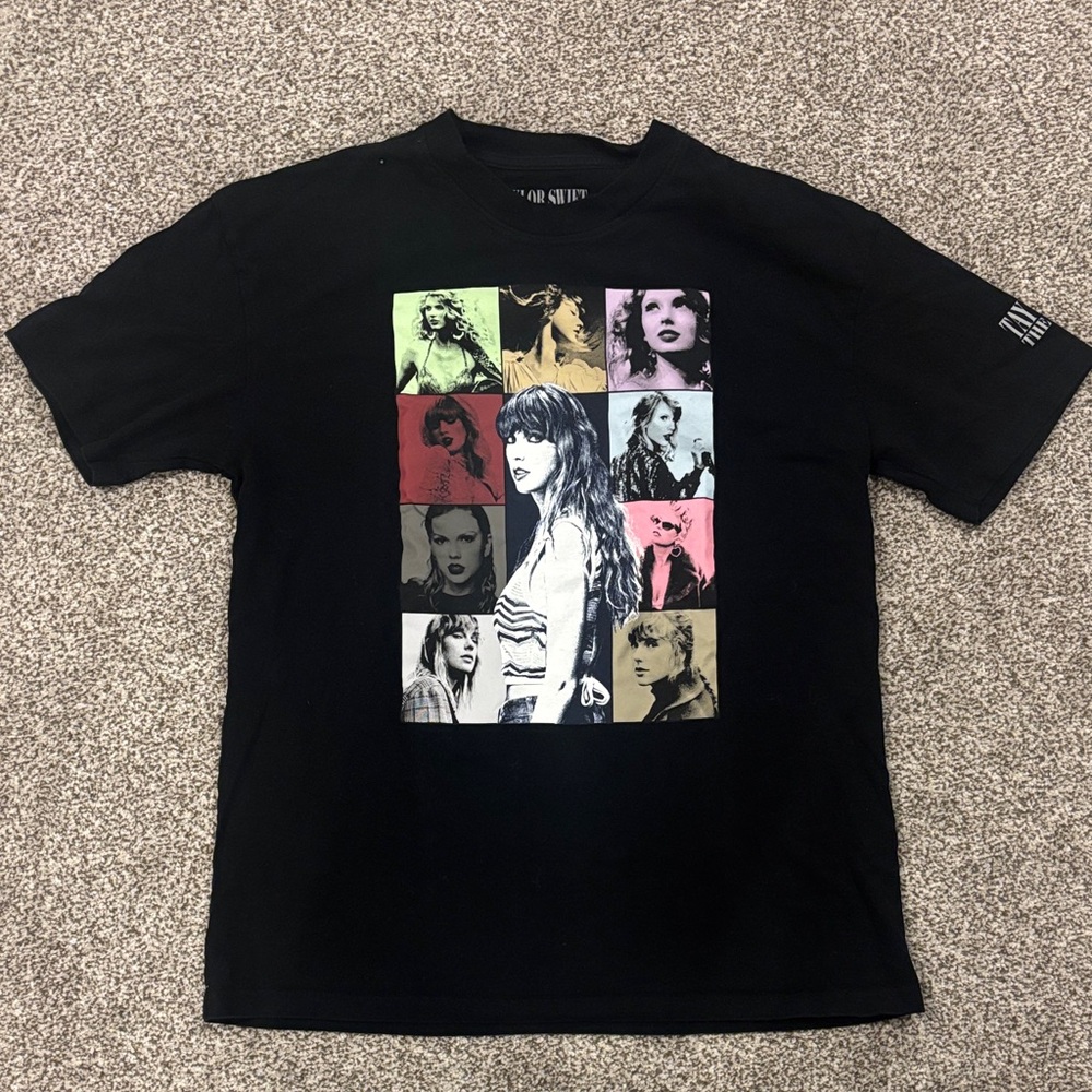Taylor Swift Eras Tour Black Tshirt